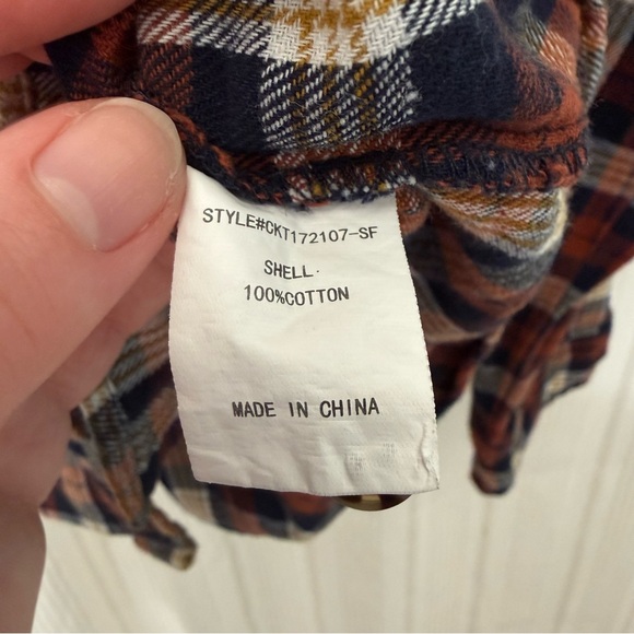 Mello Day button up cotton plaid flannel - Picture 6 of 7